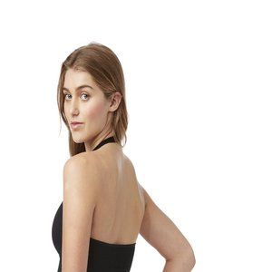 Nwt SO® Seamless Ribbed Halter Bralette Black Junior New